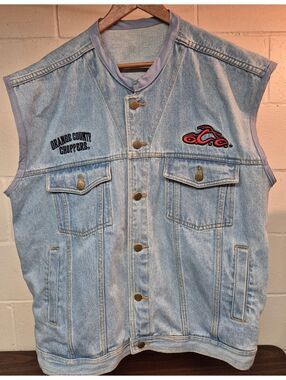 Orange County Choppers Vintage Denim Motorcycle Vest